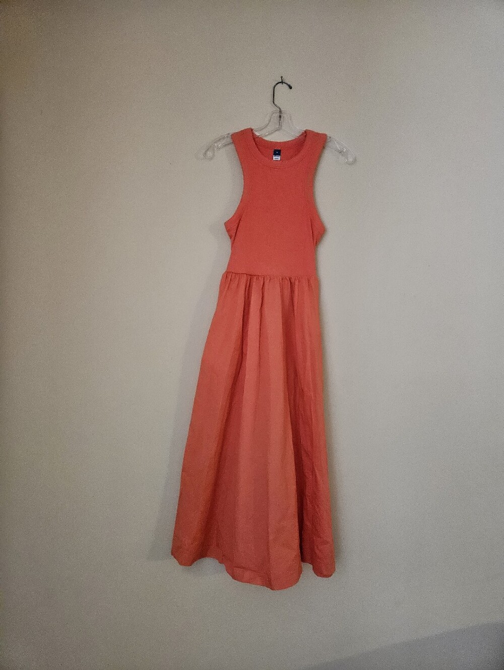 Old Navy Coral Sleeveless Maxi Dress, Size Medium